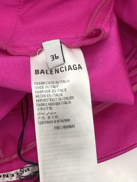 BALENCIAGA サテンストレッチパンツ 36 ピンク