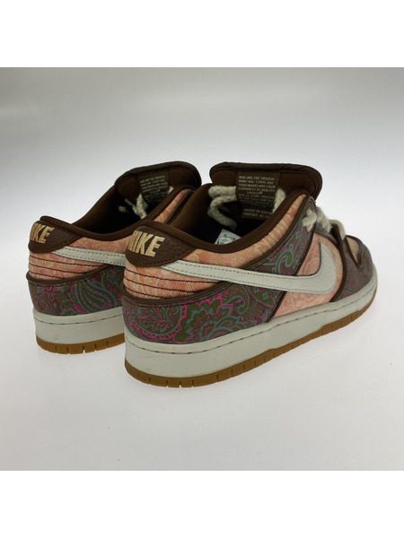 NIKE SB スニーカー DUNK LOW ペーズリー ブラウン×ピンク(27.5㎝)[値下]