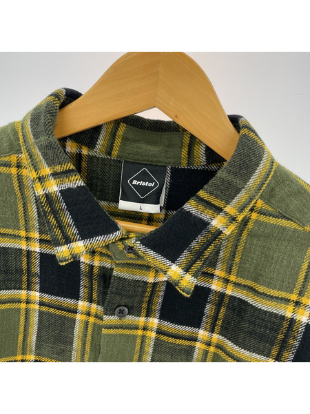 F.C.R.B. 24AW FLANNEL BIG LOGO BAGGY SHIRT L FCRB-242092[値下]