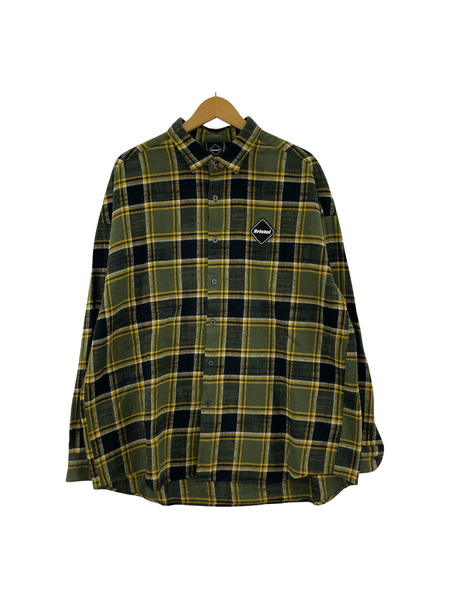 F.C.R.B. 24AW FLANNEL BIG LOGO BAGGY SHIRT L FCRB-242092[値下]