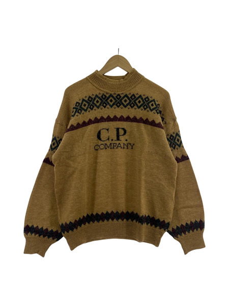 C.P.Company　モックネックロゴニット（L）ベージュ