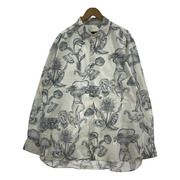 CASEY-CASEY/24SS/BIG RACC OURCIE SHIRT PRINT/L/ホワイト