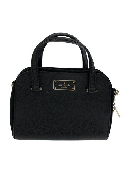 kate spade new york スエード切替 レザー2wayバッグ ブラック