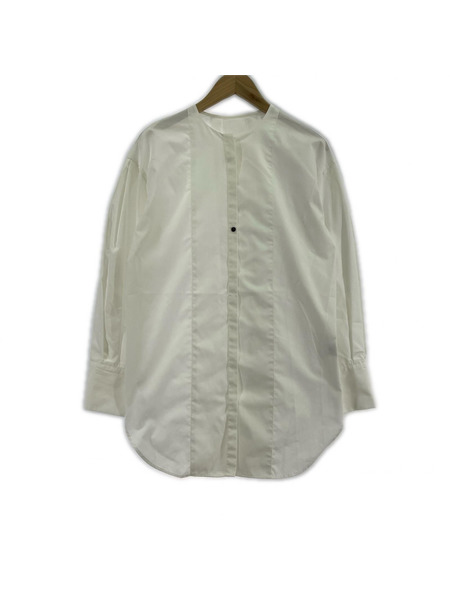 長袖シャツ Cen. ノーカラーシャツ (M) 白