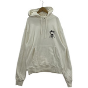 STUSSY プルオーバーパーカー ドクロ 白 (L)