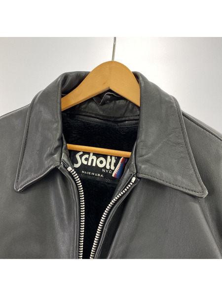 schott シングルライダースジャケット ライナー付 黒