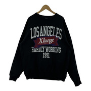 XLARGE RECORDS CREWNECK SWEAT BLK (L)