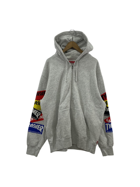 Supreme 21AW Multi Logo Zip Up Hooded Sweatshirt（L）