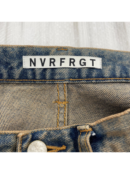 NVRFRGT 3D Twisted Wide Leg Jeans /インディゴ