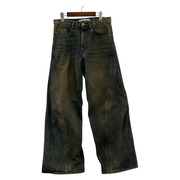 NVRFRGT 3D Twisted Wide Leg Jeans /インディゴ