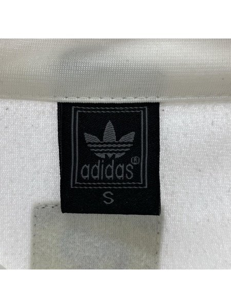adidas 90s 黒タグ トラックジャケット ホワイト×ゴールド (S)