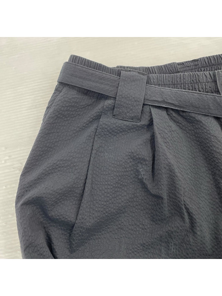 TIGHTBOOTH パンツ シアサッカーベルテッドワイドパンツ BLK (XL)