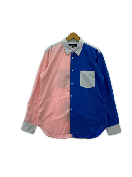 COMME des GARCONS HOMME DEUX 22AW 切替デザイン マルチカラーシャツ M