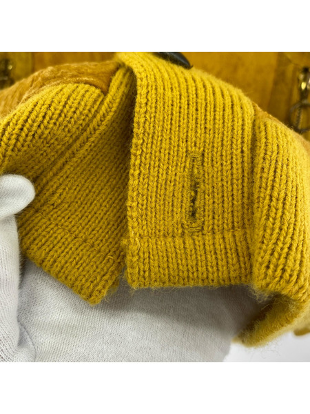 OLD・VINTAGE ニット・セーター 70s/オートマチックタロン/黄/レザー