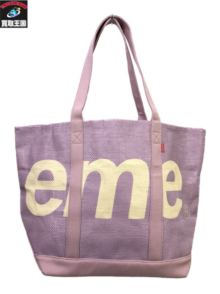 新品未使用 supreme Raffia Tote Purple