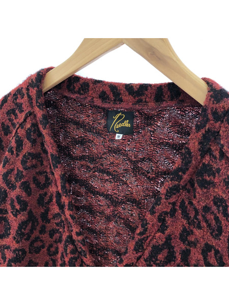 Needles V Neck Cardigane Leopard Knit[値下]