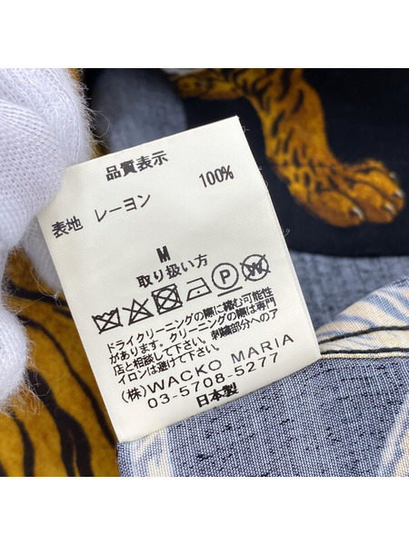 WACKO MARIA 20SS L/S HAWAIIAN SHIRT 虎 M ブラック