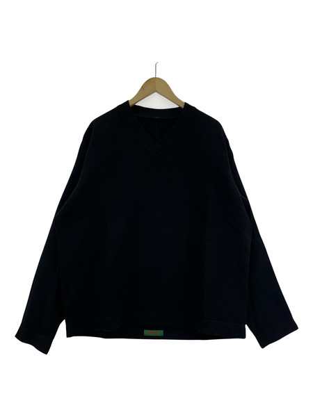 CASEY-CASEY FELIX SWEAT NIGHT Vネックプルオーバー L 黒