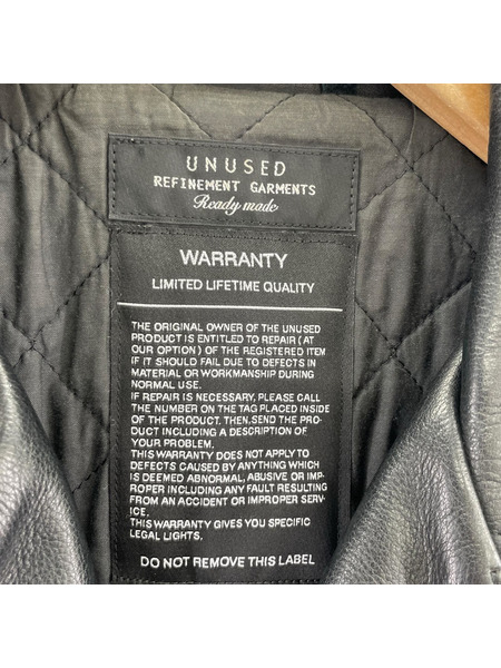 UNUSED ライダース DOUBLE RIDERS JACKET (3) 黒[値下]