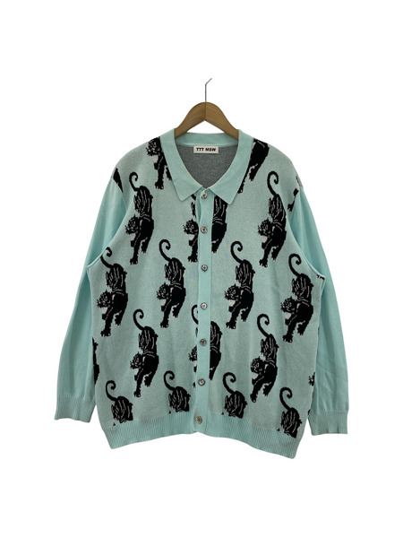 TTT_MSW Panther Knit Cardigan (L) TTT-2021AW-KT03 ブルー