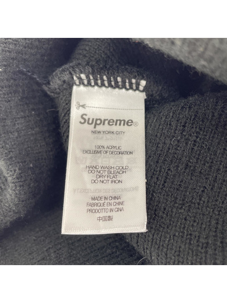 Supreme Stencil Beanie 黒