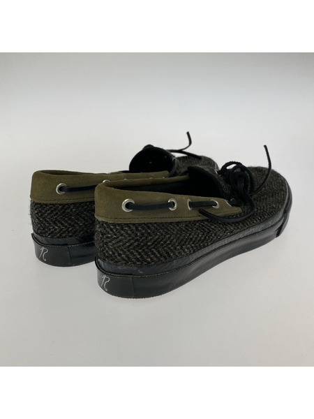 Needles シューズ ×Harris Tweed デッキシューズ