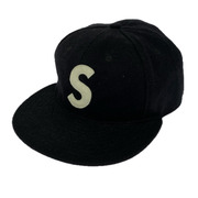 Supreme キャップ Ebbets S Logo Fitted BLACK