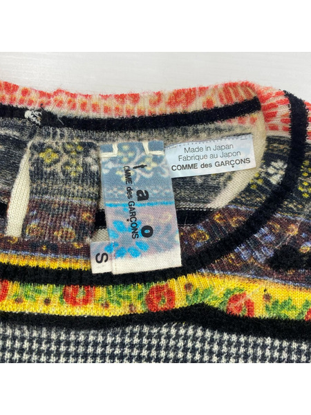 TAO COMME des GARCONS ニット・セーター 総柄 ボーダー(S)
