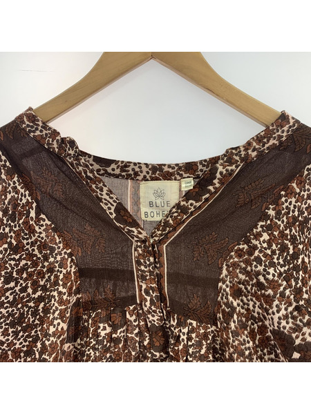 BLUE BOHEME/レーヨン/デザインカットソー/BRN[値下]