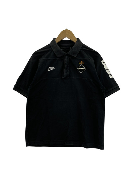 F.C.R.B.×NIKE S/Sポロシャツ/BLK/S