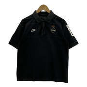 F.C.R.B.×NIKE S/Sポロシャツ/BLK/S