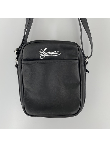 Supreme ショルダーバッグ ×NIKE 25SS Leather Shoulder Bag 黒