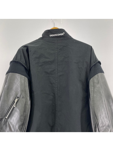 UNDERCOVER ジャケット 袖レザー モッズコート サイズ3 UC2D9302