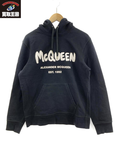 Alexander McQueen グラフィティロゴスウェットパーカー(M)黒｜商品