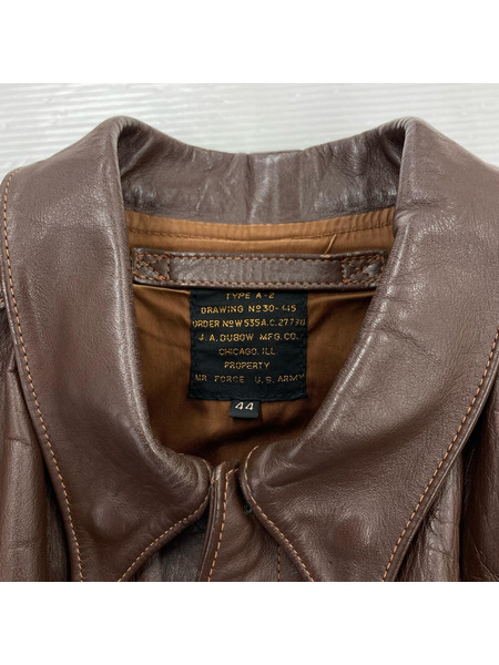 フライトジャケット LOST WORLD J.A.DUBOW 実名復刻 A-2 フライトジャケット