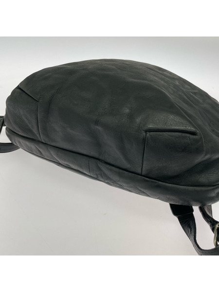 リュックサック・バックパック レザーバックパック 黒