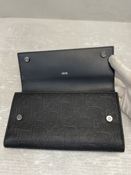 DIOR グラビティ ロングフラップウォレット 長財布 BLK