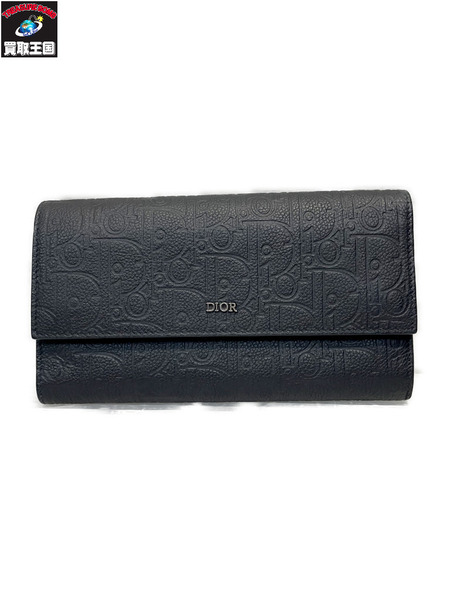 DIOR グラビティ ロングフラップウォレット 長財布 BLK