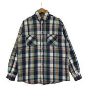 80s big mac flannel heavy 青系 L