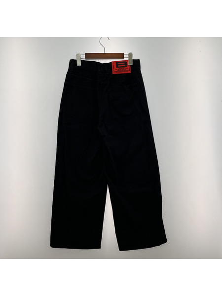 BEEDEN WIDE STRAIGHT BLK PANTS/