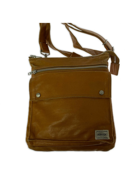 PORTER ショルダーバッグ レザー 茶