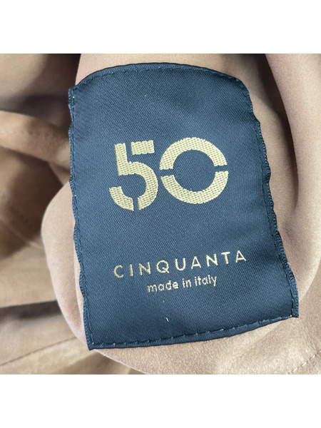CINQUANTA レザージャケット 山羊革/レザーシャツジャケット/50/BRN