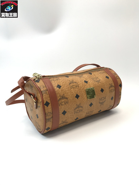 MCM エムシーエム ロゴグラム ミニボストンバッグ 筒形 ショルダーバック 