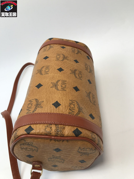 MCM エムシーエム ロゴグラム ミニボストンバッグ 筒形 ショルダーバック 