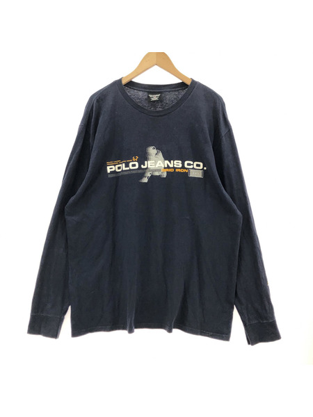 POLO JEANS GRID IRON L/S Tee(L) ネイビー