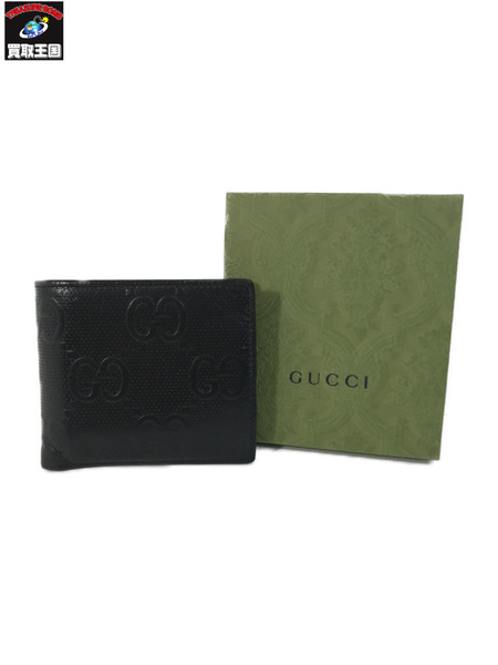 GUCCI/GGエンボス/コンパクトウォレット