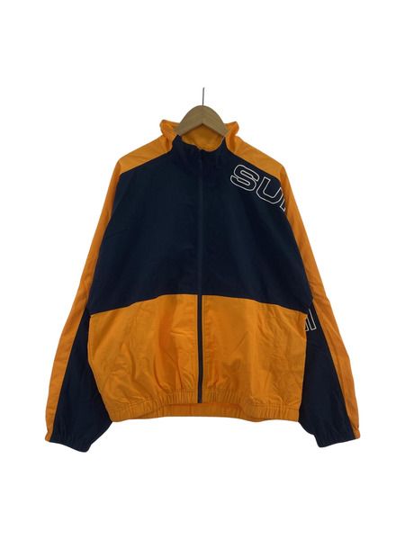 Supreme 17SS split track jacket オレンジ/ネイビー M