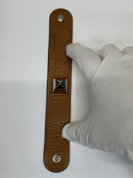 HERMES メドールレザーブレスレット ブラウン □E刻印