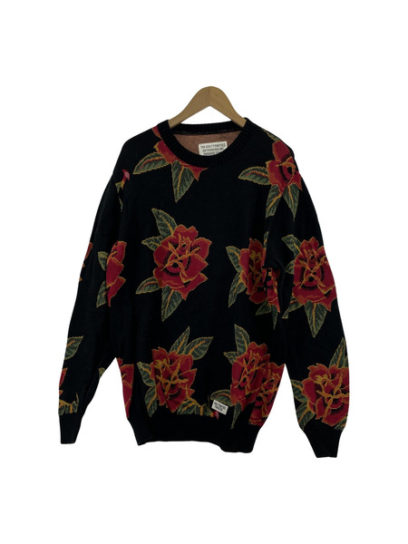 WACKO MARIA FLOWER JACQUARD SWEATER M