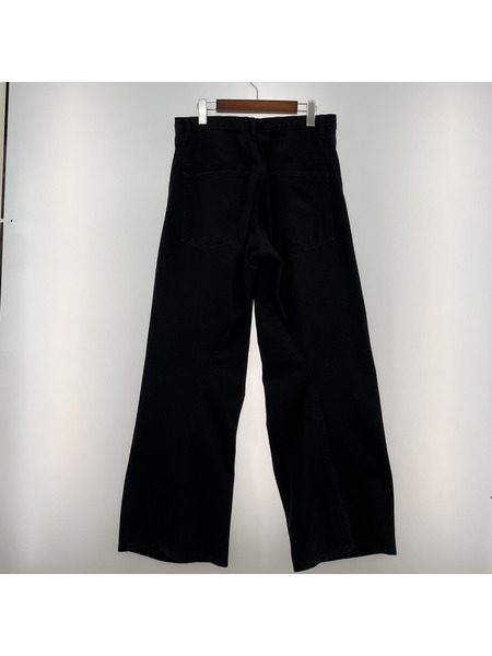 NVRFRGT 3D Twisted Wide Leg Jeans /ブラック